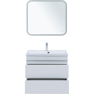 Тумба под раковину Aquanet Нота New 75 335418 подвесная Белый глянец