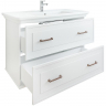 Тумба под раковину Sanflor Модена 105 С04615 подвесная Белая матовая, купить, цена, заказать, магазин, доставка, скидка, промокод, купить, цена, заказать, магазин, доставка, скидка, промокод