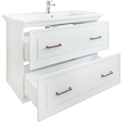 Тумба под раковину Sanflor Модена 105 С04615 подвесная Белая матовая