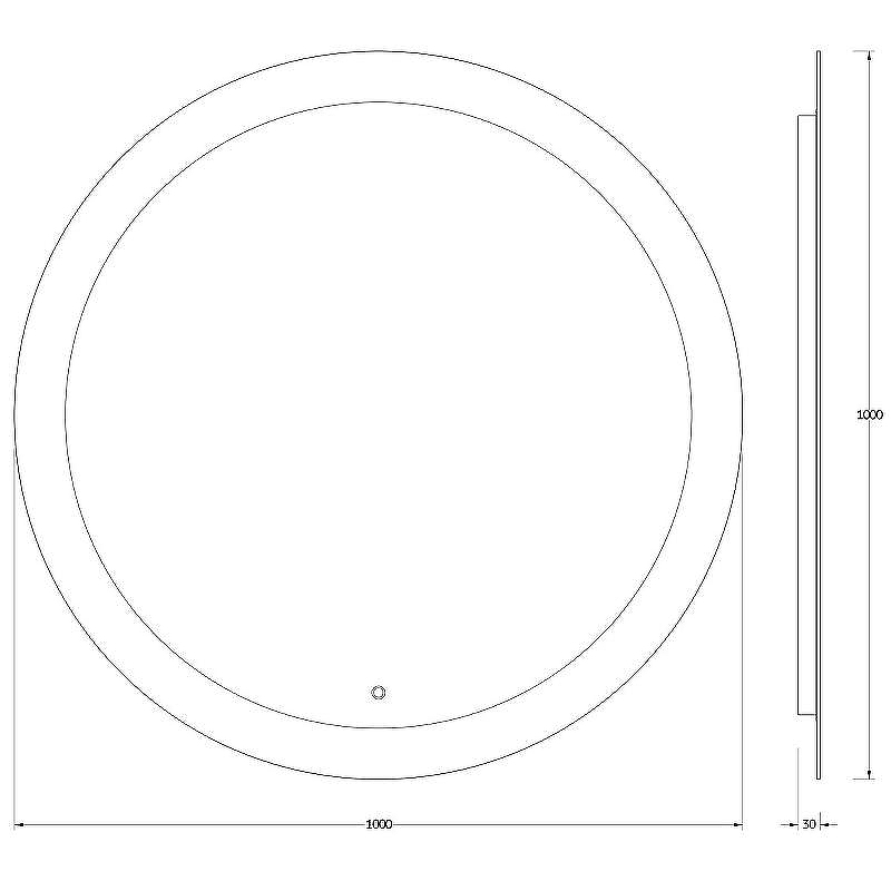 Зеркало Evoform Ledshine d100 BY 2627 с подсветкой 25.5 W - сенсорный выключатель - нейтральный белый свет, купить, цена, заказать, магазин, доставка, скидка, промокод, купить, цена, заказать, магазин, доставка, скидка, промокод