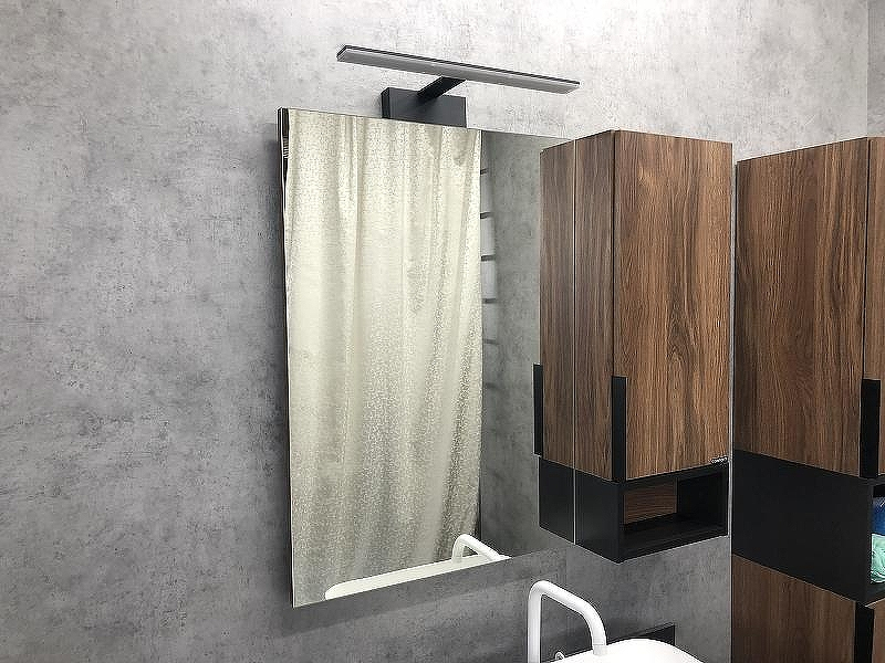 Зеркало со шкафом Comforty Штутгарт 90 00004151038 Дуб темно-коричневый Черное матовое, купить, цена, заказать, магазин, доставка, скидка, промокод, купить, цена, заказать, магазин, доставка, скидка, промокод