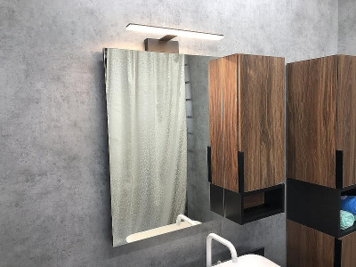 Зеркало со шкафом Comforty Штутгарт 90 00004151038 Дуб темно-коричневый Черное матовое