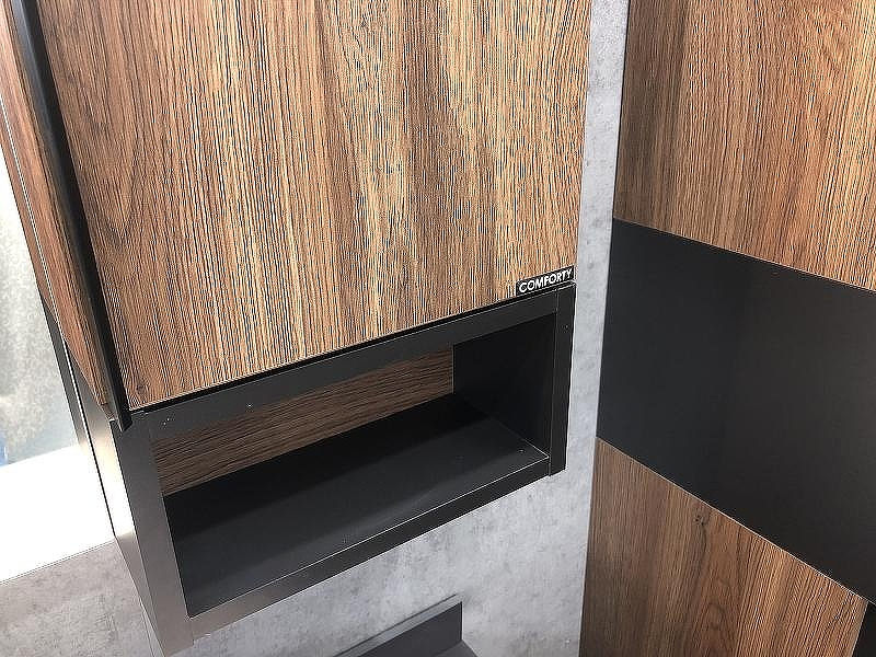 Зеркало со шкафом Comforty Штутгарт 90 00004151038 Дуб темно-коричневый Черное матовое, купить, цена, заказать, магазин, доставка, скидка, промокод, купить, цена, заказать, магазин, доставка, скидка, промокод