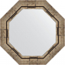 Зеркало Evoform Octagon 54х54 BY 3667 в багетной раме - Серебряный бамбук 73, купить, цена, заказать, магазин, доставка, скидка, промокод, купить, цена, заказать, магазин, доставка, скидка, промокод