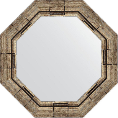 Зеркало Evoform Octagon 54х54 BY 3667 в багетной раме - Серебряный бамбук 73