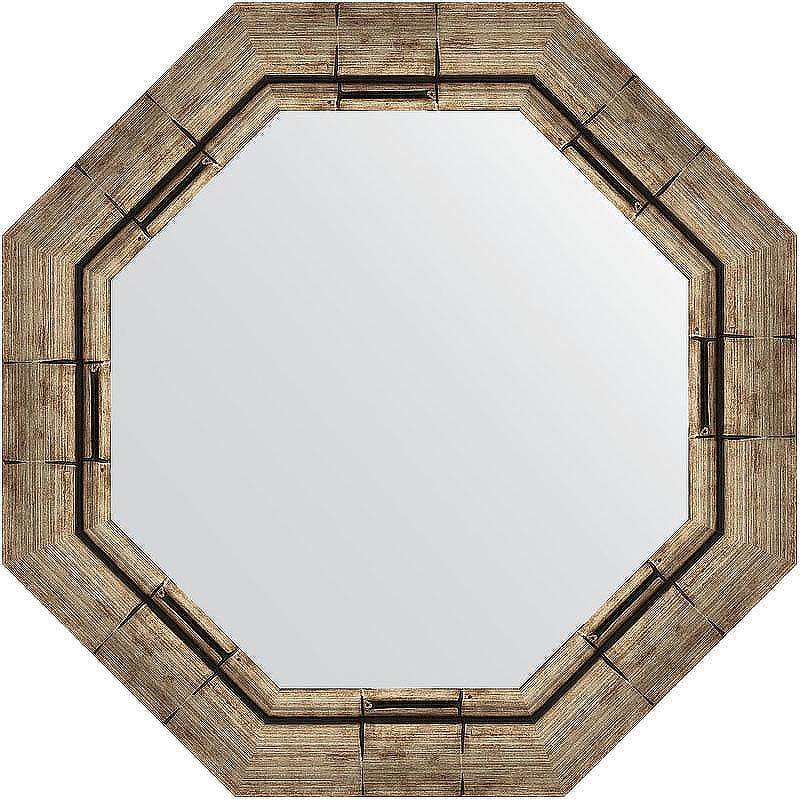 Зеркало Evoform Octagon 54х54 BY 3667 в багетной раме - Серебряный бамбук 73, купить, цена, заказать, магазин, доставка, скидка, промокод, купить, цена, заказать, магазин, доставка, скидка, промокод