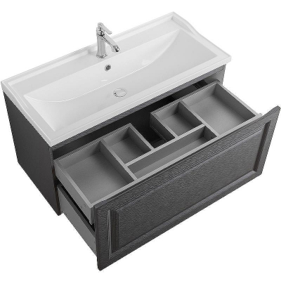 Тумба под раковину Cezares Giubileo 100 GIUBILEO-N-100-1C-SO-TIT-P подвесная Титан