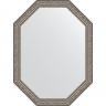 Зеркало Evoform Octagon 60x80 BY 7027 в багетной раме - Виньетка состаренное серебро 56, купить, цена, заказать, магазин, доставка, скидка, промокод, купить, цена, заказать, магазин, доставка, скидка, промокод