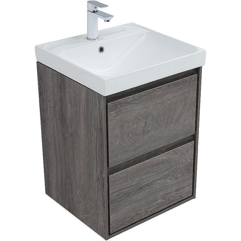 Тумба под раковину Aquanet Милан 50 336371 подвесная Дуб рошелье, купить, цена, заказать, магазин, доставка, скидка, промокод, купить, цена, заказать, магазин, доставка, скидка, промокод