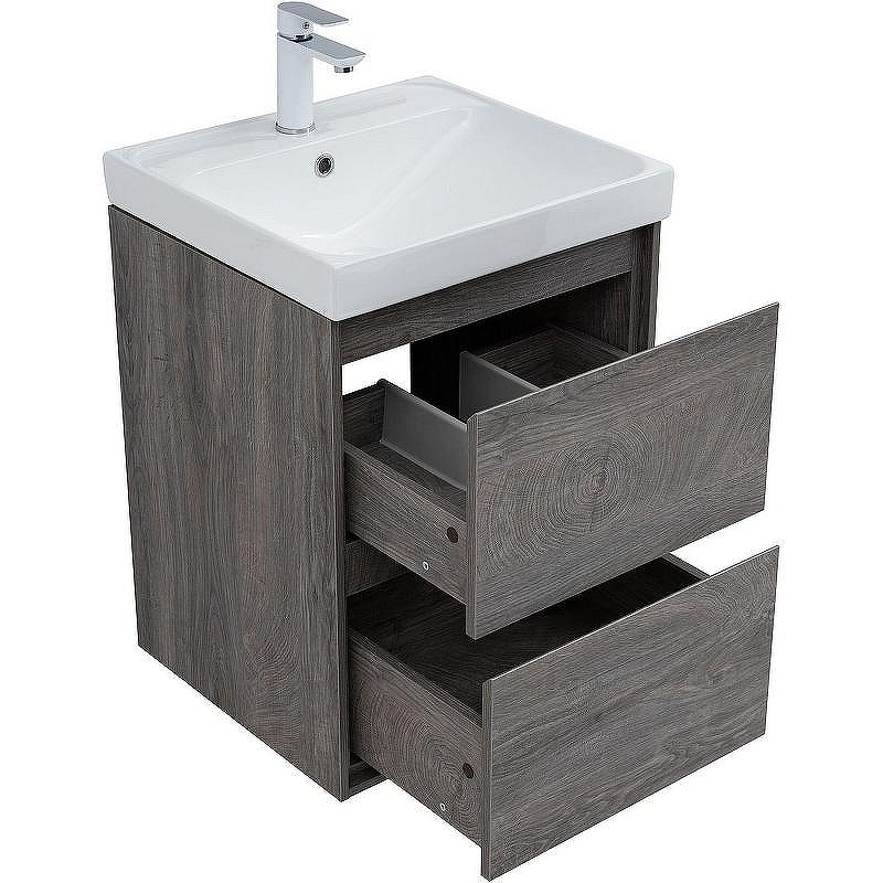 Тумба под раковину Aquanet Милан 50 336371 подвесная Дуб рошелье, купить, цена, заказать, магазин, доставка, скидка, промокод, купить, цена, заказать, магазин, доставка, скидка, промокод