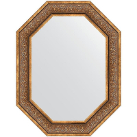 Зеркало Evoform Polygon 89х69 BY 7235 в багетной раме - Вензель бронзовый 101, купить, цена, заказать, магазин, доставка, скидка, промокод, купить, цена, заказать, магазин, доставка, скидка, промокод