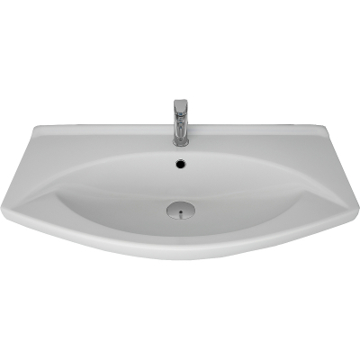 Тумба с раковиной Misty Чегет 85 УТ000013349 Белая глянцевая