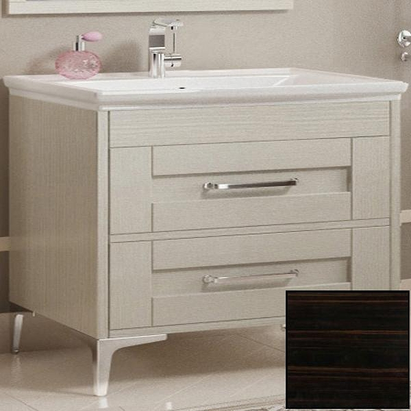 Тумба с раковиной SanVit Прованс 90 kprov090 с фактурой под дерево Черное дерево, купить, цена, заказать, магазин, доставка, скидка, промокод, купить, цена, заказать, магазин, доставка, скидка, промокод