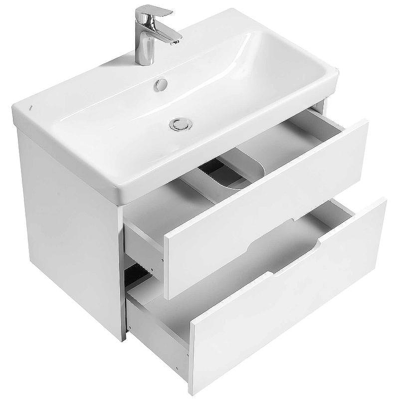 Тумба под раковину Aquaton Оливия 80 1A283101OL010 подвесная Белая матовая, купить, цена, заказать, магазин, доставка, скидка, промокод, купить, цена, заказать, магазин, доставка, скидка, промокод