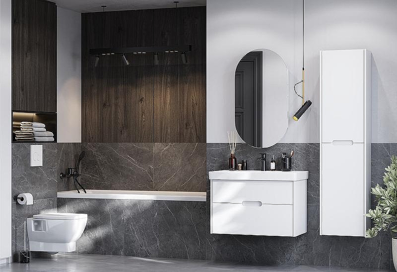 Тумба под раковину Aquaton Оливия 80 1A283101OL010 подвесная Белая матовая, купить, цена, заказать, магазин, доставка, скидка, промокод, купить, цена, заказать, магазин, доставка, скидка, промокод