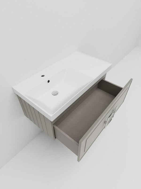 Тумба под раковину La Fenice Cubo 90 FNC-01-CUB-C-90 подвесная Бежевая матовая, купить, цена, заказать, магазин, доставка, скидка, промокод, купить, цена, заказать, магазин, доставка, скидка, промокод