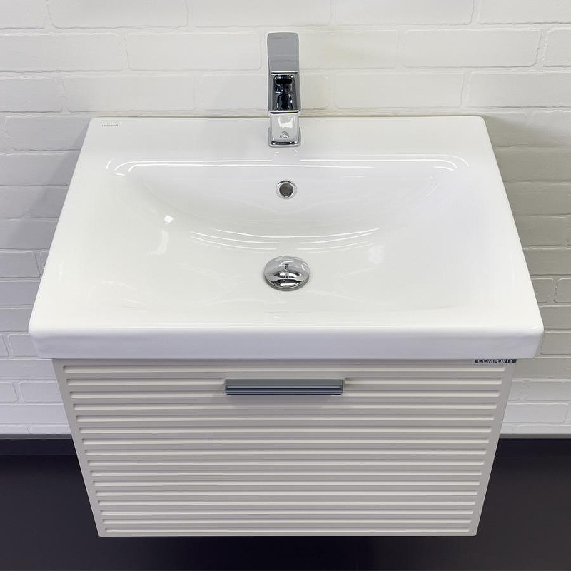 Тумба с раковиной Comforty Касабланка 60 00-00019249 подвесная Серый шелк, купить, цена, заказать, магазин, доставка, скидка, промокод, купить, цена, заказать, магазин, доставка, скидка, промокод