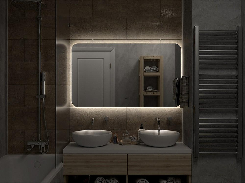 Зеркало Misty Адхил 120 АДХ-02-120/70-14 с подсветкой с бесконтактным выключателем и подогревом, купить, цена, заказать, магазин, доставка, скидка, промокод, купить, цена, заказать, магазин, доставка, скидка, промокод