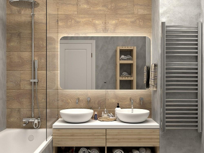 Зеркало Misty Адхил 120 АДХ-02-120/70-14 с подсветкой с бесконтактным выключателем и подогревом