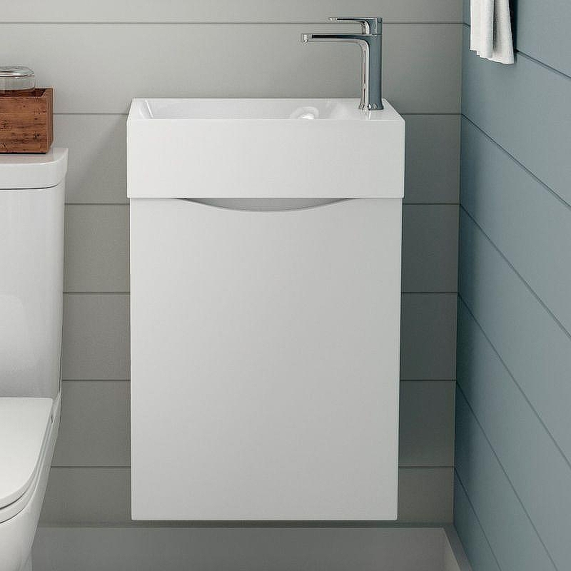 Тумба под раковину Art&Max Liberty-400-1D-SO-BL-R подвесная Белый глянец, купить, цена, заказать, магазин, доставка, скидка, промокод, купить, цена, заказать, магазин, доставка, скидка, промокод