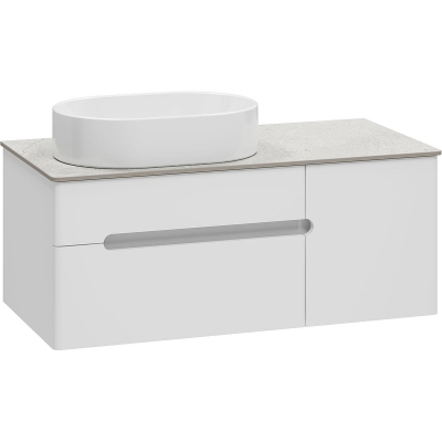 Тумба с раковиной Misty Роял 100 УТ000014971 подвесная Белая матовая