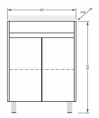 Тумба под раковину Stella Polar Фаворита 60 SP-00000163 Белая