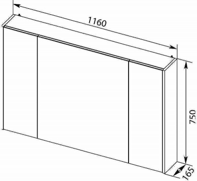 Зеркальный шкаф Aquanet Остин 120 L 203926 Белый