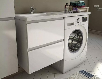 Тумба с раковиной Эстет Dallas Luxe 115 L ФР-00002296 подвесная Белая