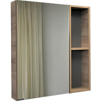 Зеркальный шкаф Comforty Дуэт 75 00-00009924 Дуб натуральный, купить, цена, заказать, магазин, доставка, скидка, промокод, купить, цена, заказать, магазин, доставка, скидка, промокод