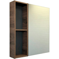 Зеркальный шкаф Comforty Порто 75 00-00009231 Дуб темно-коричневый, купить, цена, заказать, магазин, доставка, скидка, промокод, купить, цена, заказать, магазин, доставка, скидка, промокод