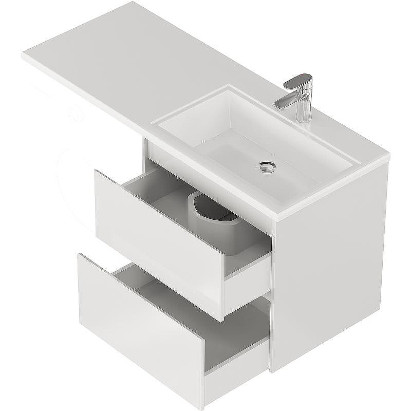 Тумба с раковиной Creto Cafor 130 R 19-W130R подвесная Белый глянец, купить, цена, заказать, магазин, доставка, скидка, промокод, купить, цена, заказать, магазин, доставка, скидка, промокод