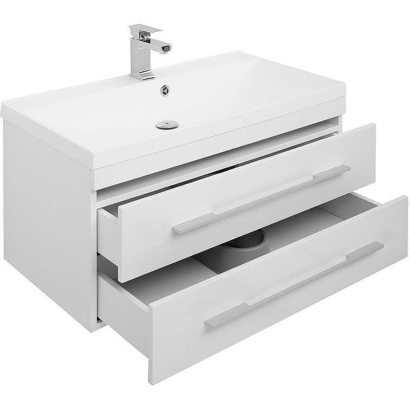 Тумба с раковиной Aquanet Нота 90 287708 подвесная Белая, купить, цена, заказать, магазин, доставка, скидка, промокод, купить, цена, заказать, магазин, доставка, скидка, промокод