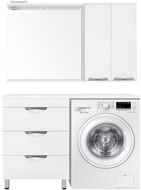 Тумба под раковину Style Line Жасмин 120 с 3 ящиками Белая, купить, цена, заказать, магазин, доставка, скидка, промокод, купить, цена, заказать, магазин, доставка, скидка, промокод