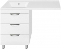 Тумба под раковину Style Line Жасмин 120 с 3 ящиками Белая, купить, цена, заказать, магазин, доставка, скидка, промокод, купить, цена, заказать, магазин, доставка, скидка, промокод