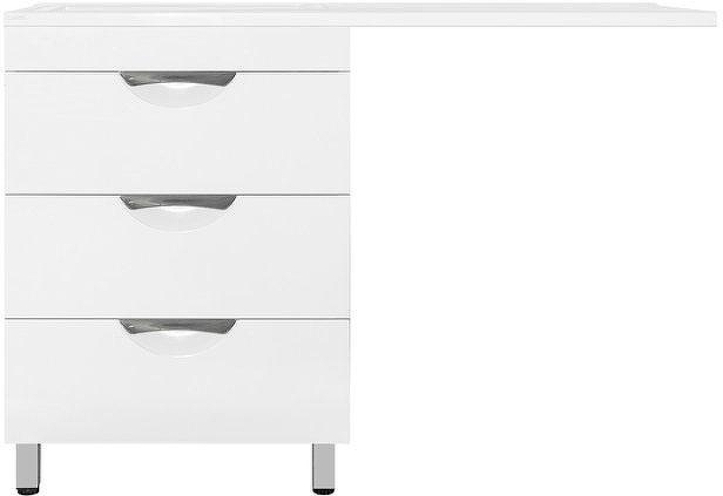 Тумба под раковину Style Line Жасмин 120 с 3 ящиками Белая, купить, цена, заказать, магазин, доставка, скидка, промокод, купить, цена, заказать, магазин, доставка, скидка, промокод
