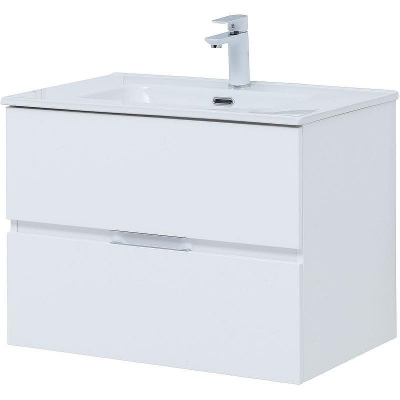 Тумба под раковину Aquanet Алвита New 70 303909 подвесная Белая матовая