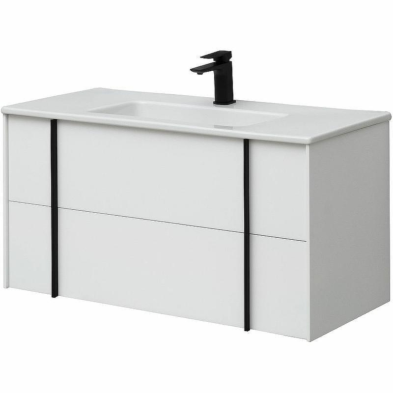 Тумба под раковину Allen Brau Reality 100 1.32007.WM подвесная Белая матовая, купить, цена, заказать, магазин, доставка, скидка, промокод, купить, цена, заказать, магазин, доставка, скидка, промокод