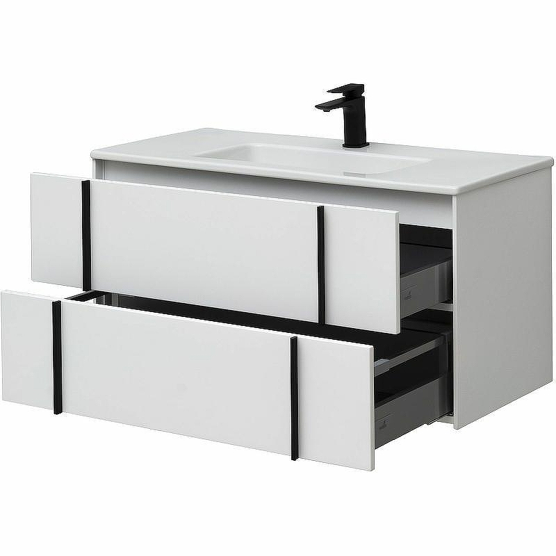 Тумба под раковину Allen Brau Reality 100 1.32007.WM подвесная Белая матовая, купить, цена, заказать, магазин, доставка, скидка, промокод, купить, цена, заказать, магазин, доставка, скидка, промокод