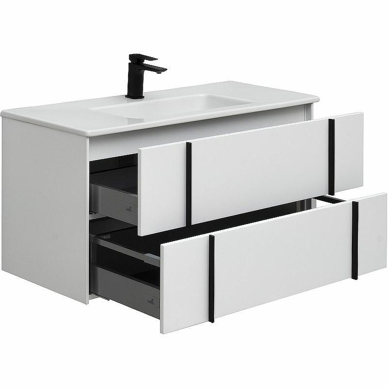 Тумба под раковину Allen Brau Reality 100 1.32007.WM подвесная Белая матовая, купить, цена, заказать, магазин, доставка, скидка, промокод, купить, цена, заказать, магазин, доставка, скидка, промокод