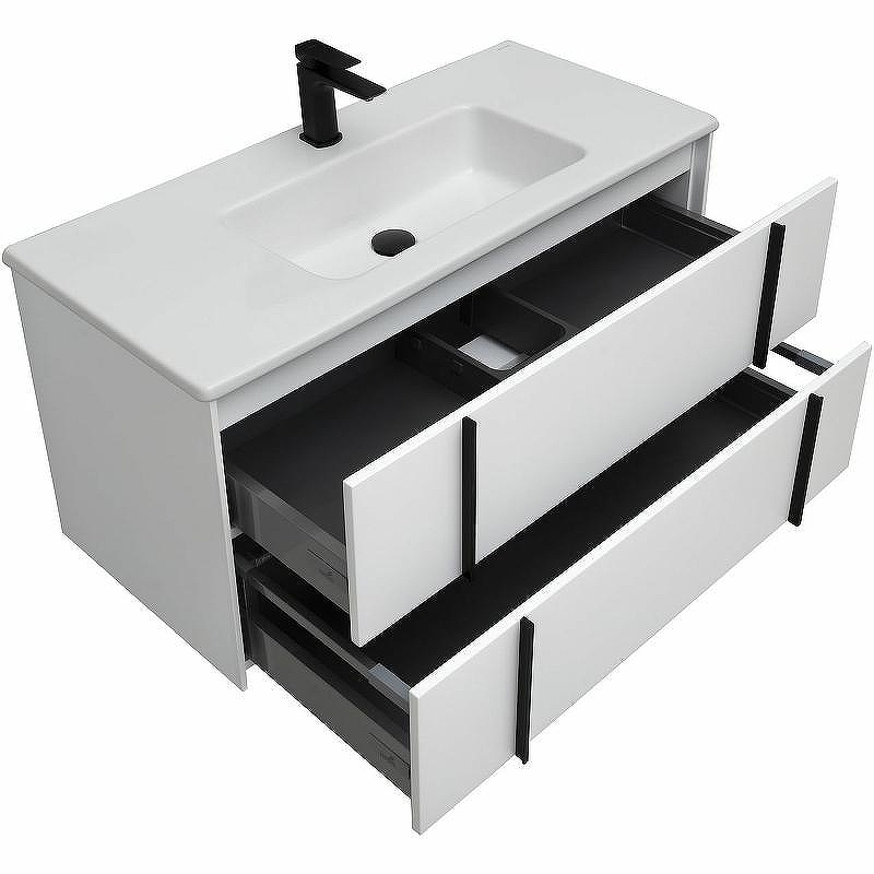 Тумба под раковину Allen Brau Reality 100 1.32007.WM подвесная Белая матовая, купить, цена, заказать, магазин, доставка, скидка, промокод, купить, цена, заказать, магазин, доставка, скидка, промокод