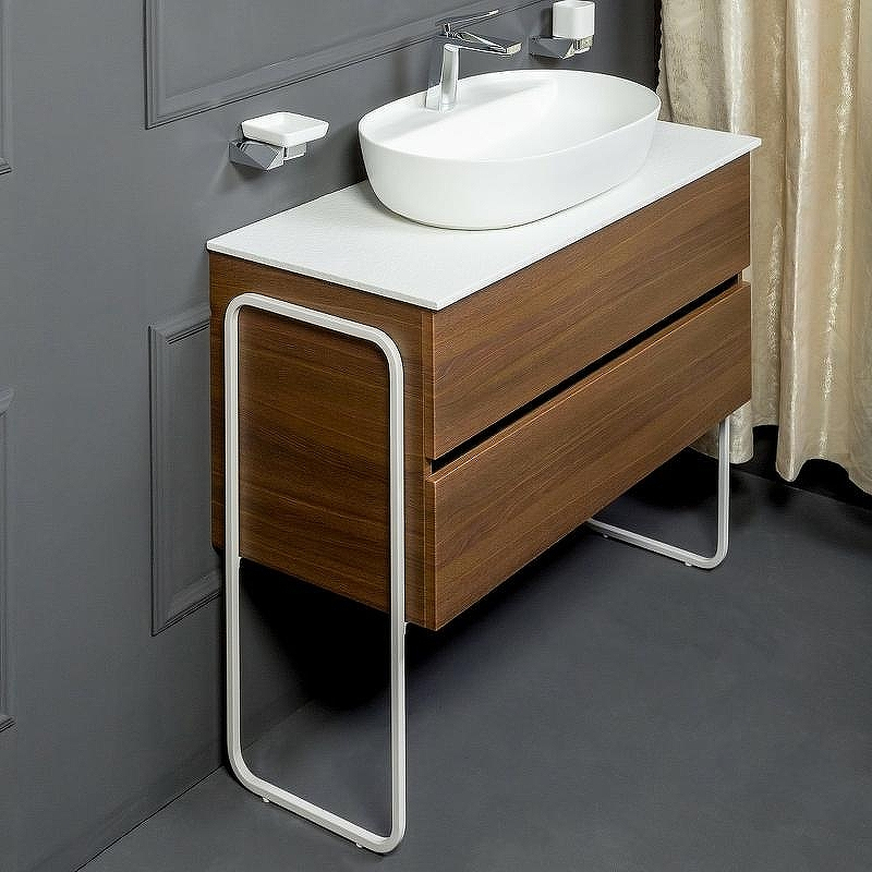 Тумба под раковину Boheme Armadi Art Vallessi 120 837-120-D подвесная Dark Oak, купить, цена, заказать, магазин, доставка, скидка, промокод, купить, цена, заказать, магазин, доставка, скидка, промокод