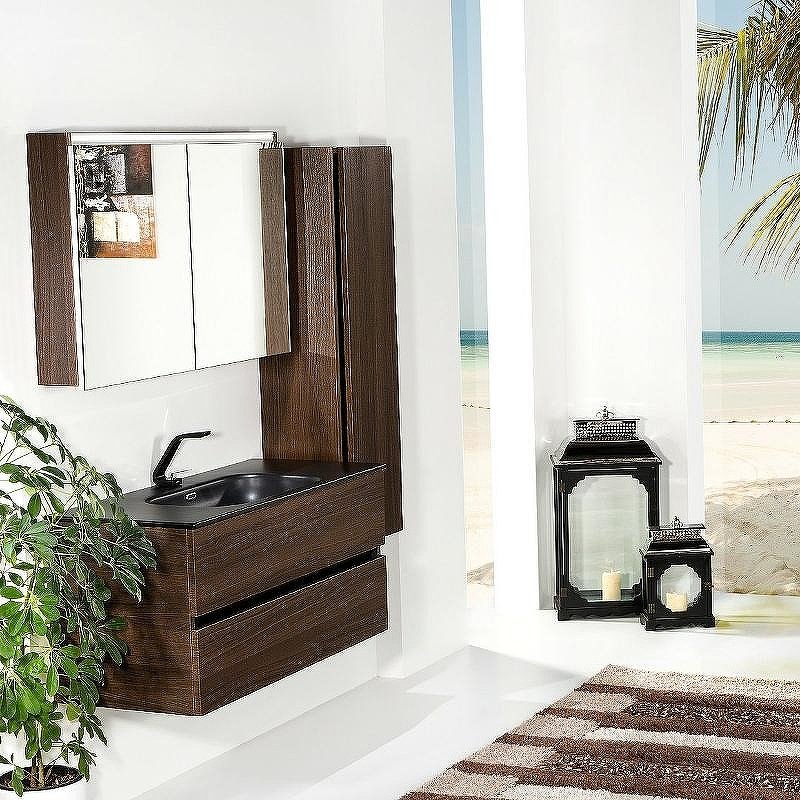 Тумба под раковину Boheme Armadi Art Vallessi 120 837-120-D подвесная Dark Oak, купить, цена, заказать, магазин, доставка, скидка, промокод, купить, цена, заказать, магазин, доставка, скидка, промокод