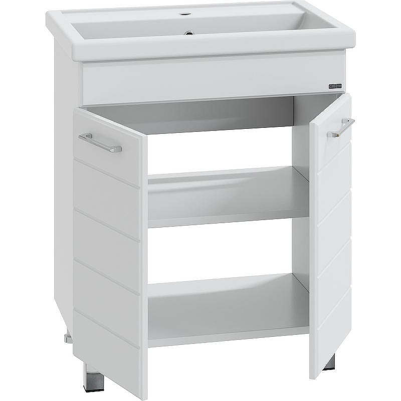 Тумба под раковину СанТа Омега 70 207037 Белая, купить, цена, заказать, магазин, доставка, скидка, промокод, купить, цена, заказать, магазин, доставка, скидка, промокод