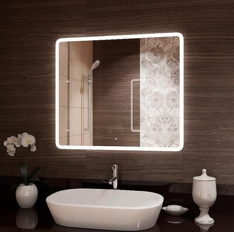 Зеркало Континент Demure 800х700 ЗЛП3331 с подсветкой с сенсорным выключателем, купить, цена, заказать, магазин, доставка, скидка, промокод, купить, цена, заказать, магазин, доставка, скидка, промокод