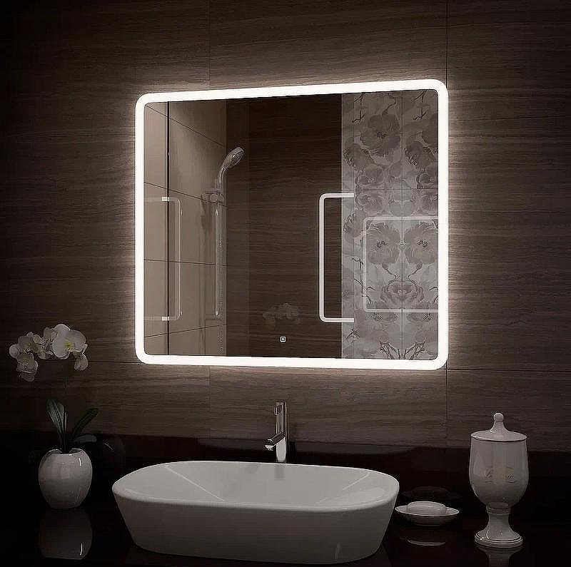 Зеркало Континент Demure 800х700 ЗЛП3331 с подсветкой с сенсорным выключателем, купить, цена, заказать, магазин, доставка, скидка, промокод, купить, цена, заказать, магазин, доставка, скидка, промокод