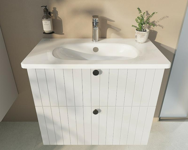 Тумба с раковиной Vitra Root Groove 60 69415 подвесная Белая матовая, купить, цена, заказать, магазин, доставка, скидка, промокод, купить, цена, заказать, магазин, доставка, скидка, промокод