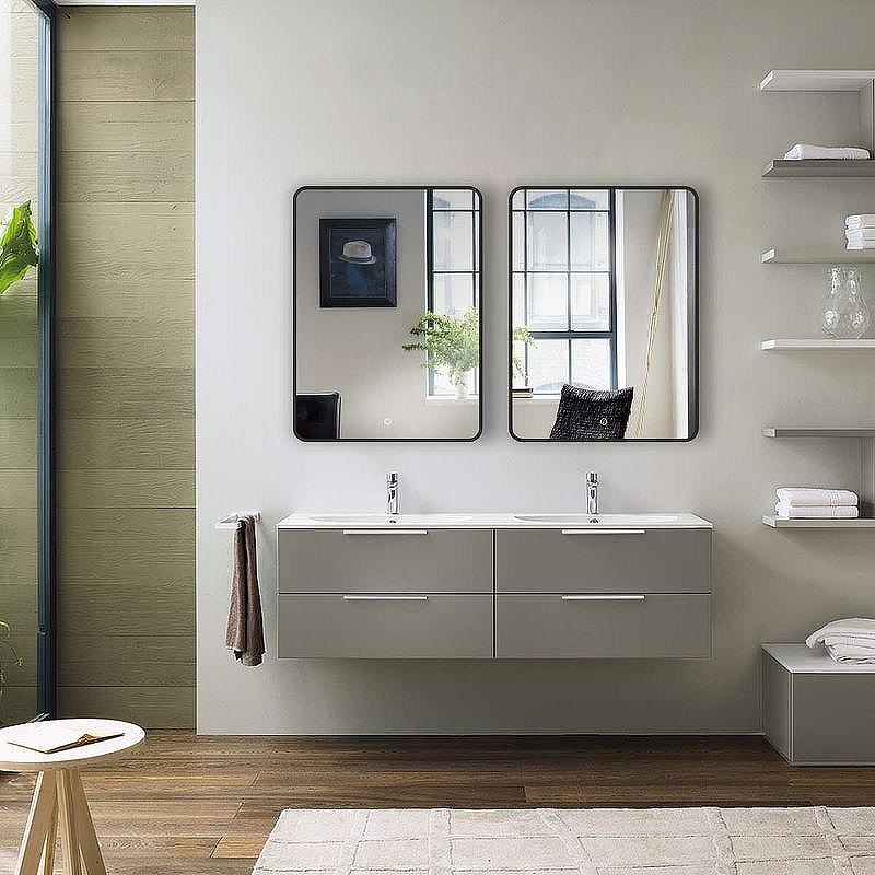 Зеркало Vincea 50 VLM-3VC500B с подсветкой Черное с сенсорным выключателем и диммером, купить, цена, заказать, магазин, доставка, скидка, промокод, купить, цена, заказать, магазин, доставка, скидка, промокод