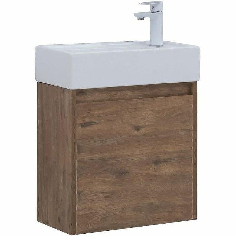 Тумба с раковиной Aquanet Nova Lite 50 302521 подвесная Дуб рустикальный, купить, цена, заказать, магазин, доставка, скидка, промокод, купить, цена, заказать, магазин, доставка, скидка, промокод