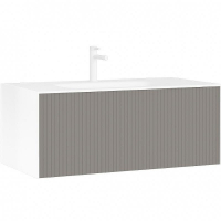 Тумба с раковиной Orka Cube 100 3000378 подвесная Бежевая матовая Белая, купить, цена, заказать, магазин, доставка, скидка, промокод, купить, цена, заказать, магазин, доставка, скидка, промокод