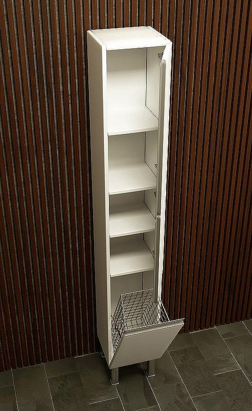 Шкаф пенал SanVit Авеню-3 К 32 pavenu3w с бельевой корзиной Белый глянцевый, купить, цена, заказать, магазин, доставка, скидка, промокод, купить, цена, заказать, магазин, доставка, скидка, промокод